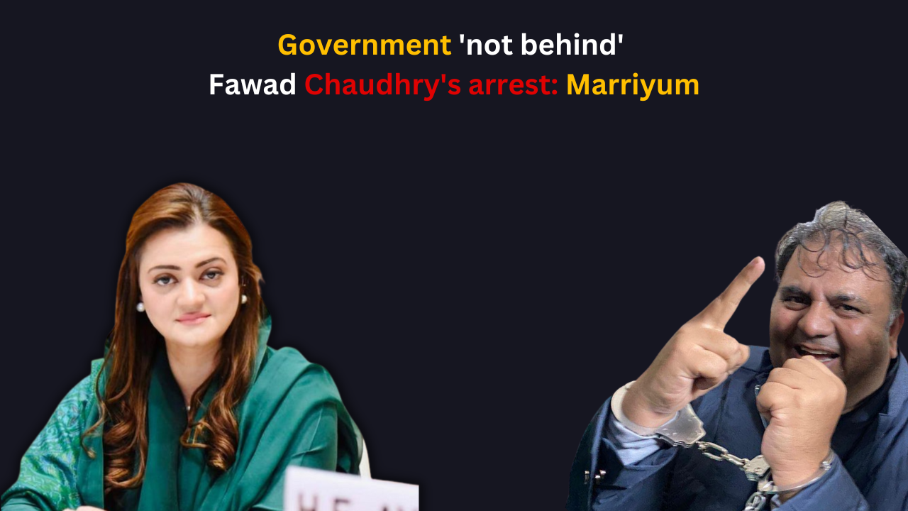 Government ‘not behind’ Fawad Chaudhry’s arrest: Marriyum